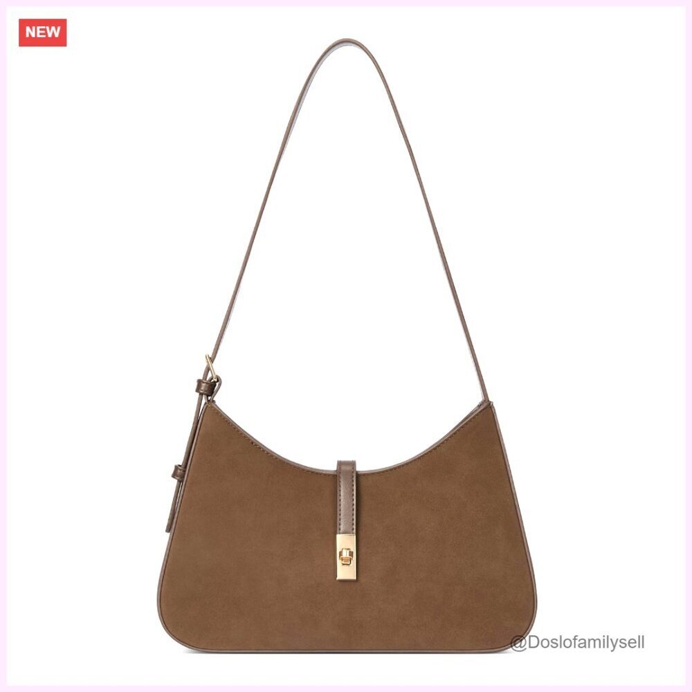 Vegan Leather Shoulder Bag Hobo Crossbody Purse Adjustable Strap Chic Elegant